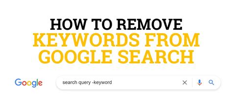 exclude keywords from google search